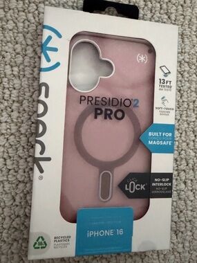 speck Presidio2 Pro iPhone 16 Case - Rose Pink